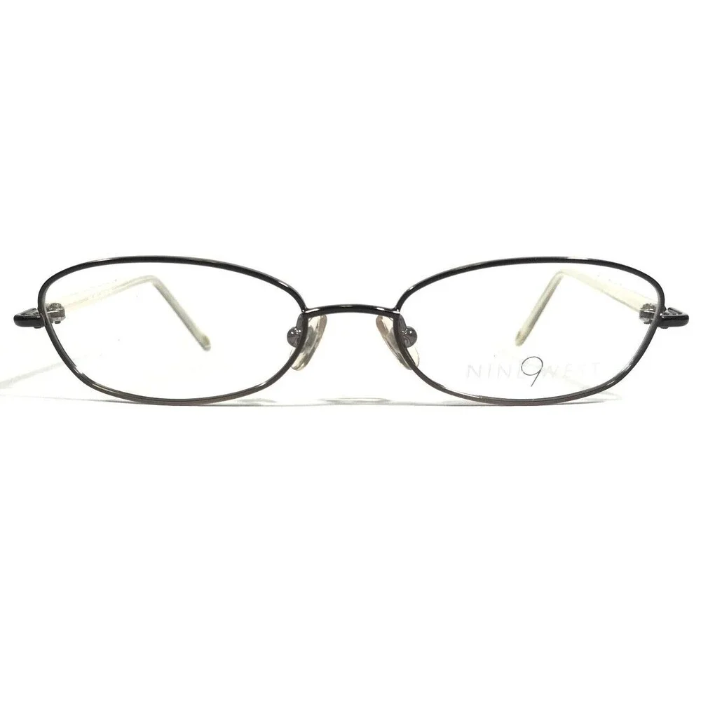 Nine West Petite Eyeglasses Frames 309 FB9 Black White Rectangular 49-16-130